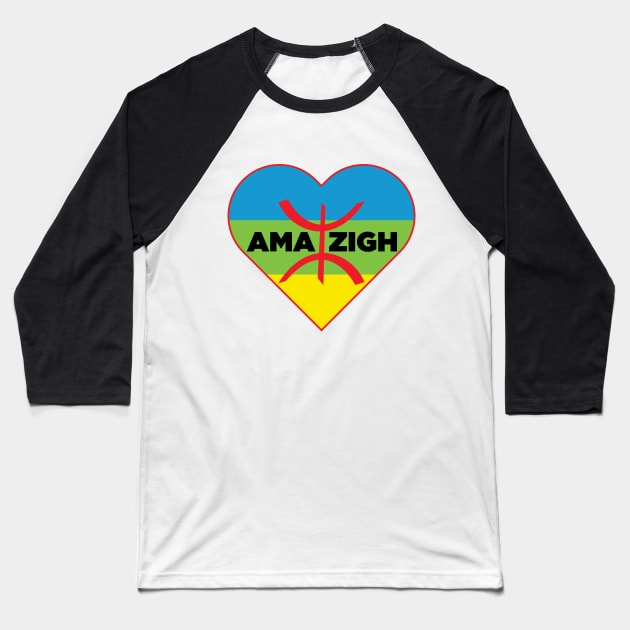 Amazigh Flag, Berber Flag Baseball T-Shirt by samzizou